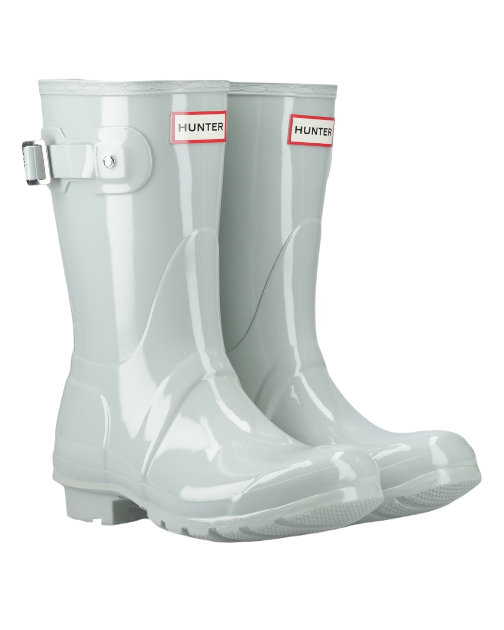 Sea Foam Coloured Hunter Womens Original Short Wellington Boots on White Background
#colour_sea-foam