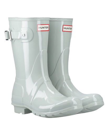 Sea Foam Coloured Hunter Womens Original Short Wellington Boots on White Background
#colour_sea-foam
