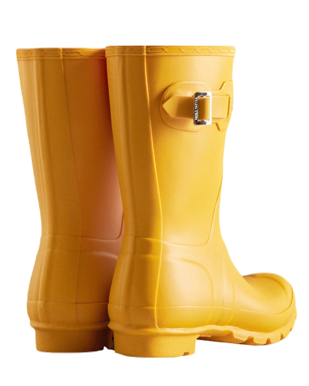 Yellow Coloured Hunter Womens Original Short Wellington Boots on White Background
#colour_yellow