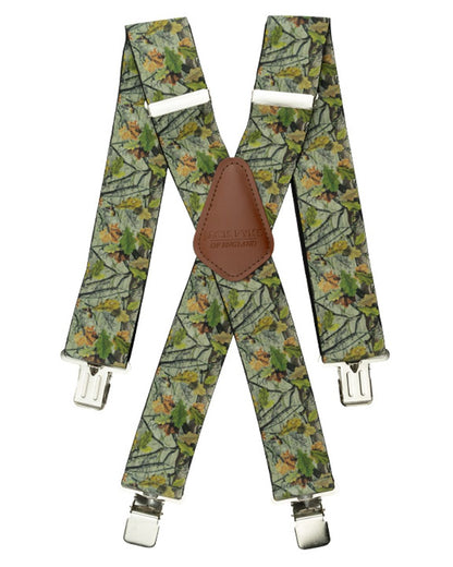 Camo coloured Jack Pyke Elasticated Braces on white background #colour_camo