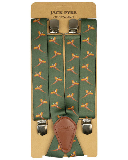 Pheasant coloured Jack Pyke Elasticated Braces on white background #colour_pheasant