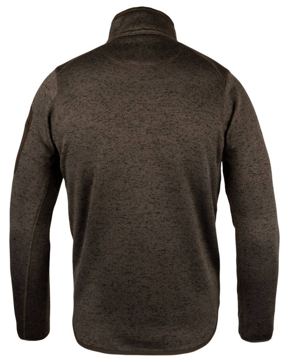 Brown Fleck Coloured Jack Pyke Melange Quarter Zip Fleece On A White Background #colour_brown-fleck
