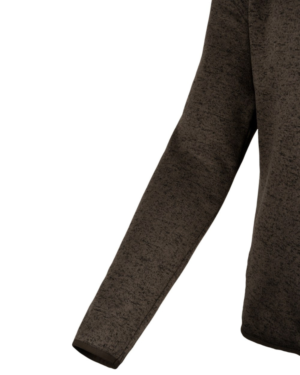 Brown Fleck Coloured Jack Pyke Melange Quarter Zip Fleece On A White Background #colour_brown-fleck