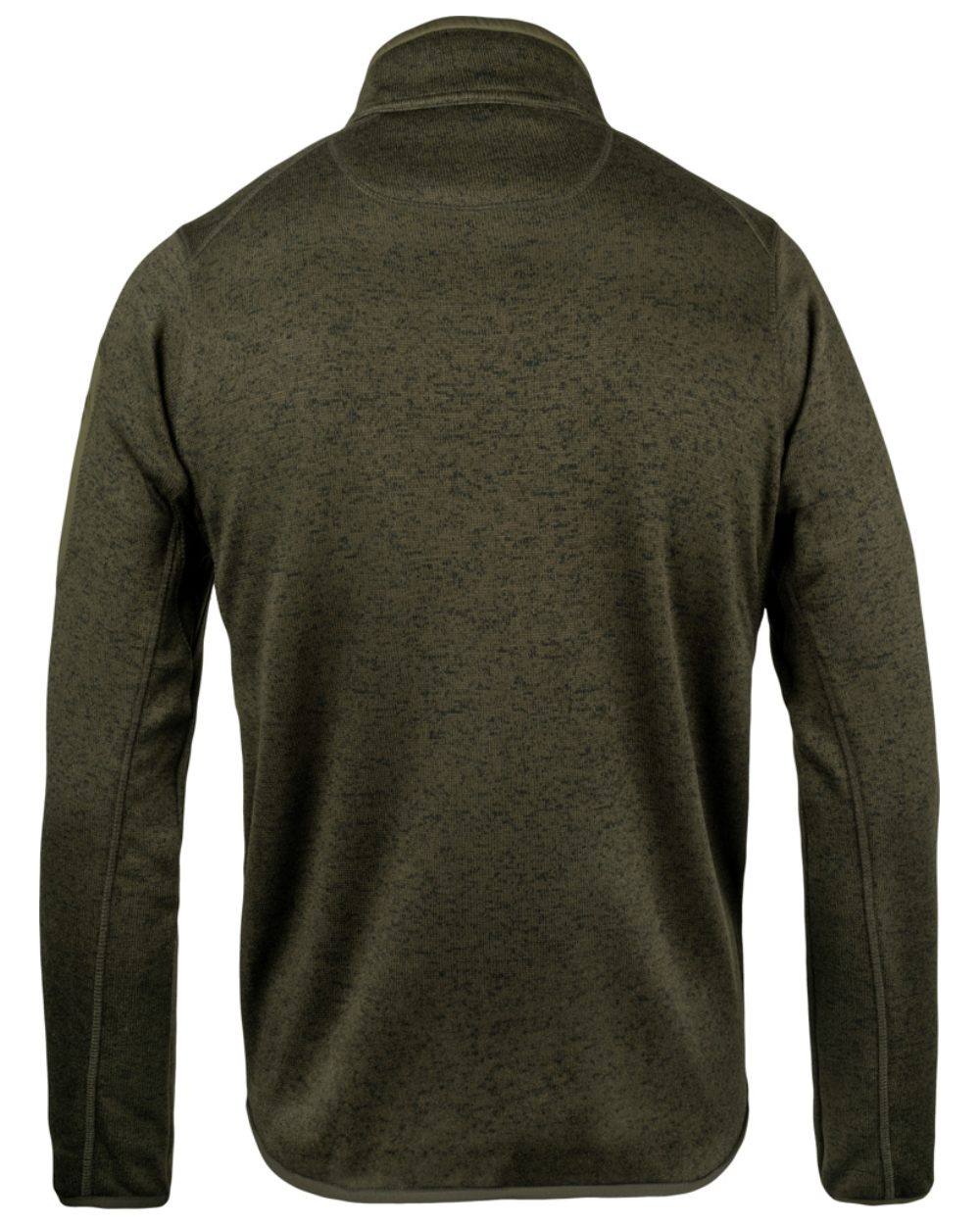 Green Fleck Coloured Jack Pyke Melange Quarter Zip Fleece On A White Background #colour_green-fleck