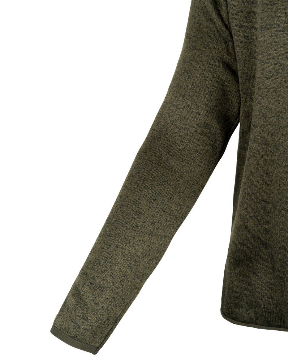 Green Fleck Coloured Jack Pyke Melange Quarter Zip Fleece On A White Background #colour_green-fleck
