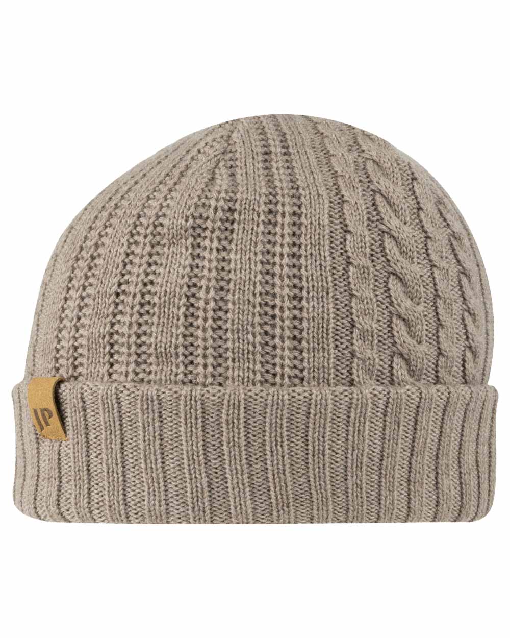 Barley coloured Jack Pyke Merino Wool Beanie on White Background #colour_barley
