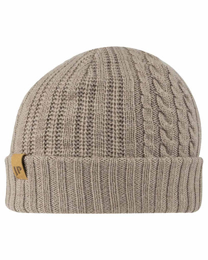 Barley coloured Jack Pyke Merino Wool Beanie on White Background #colour_barley