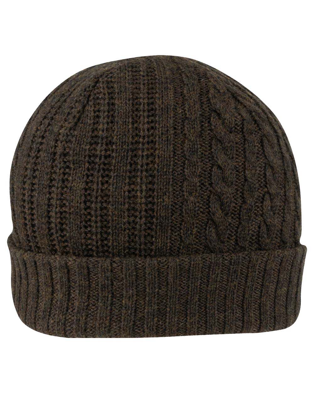 Brown coloured Jack Pyke Merino Wool Beanie on white Background #colour_brown
