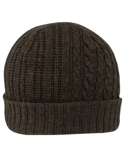 Brown coloured Jack Pyke Merino Wool Beanie on white Background #colour_brown