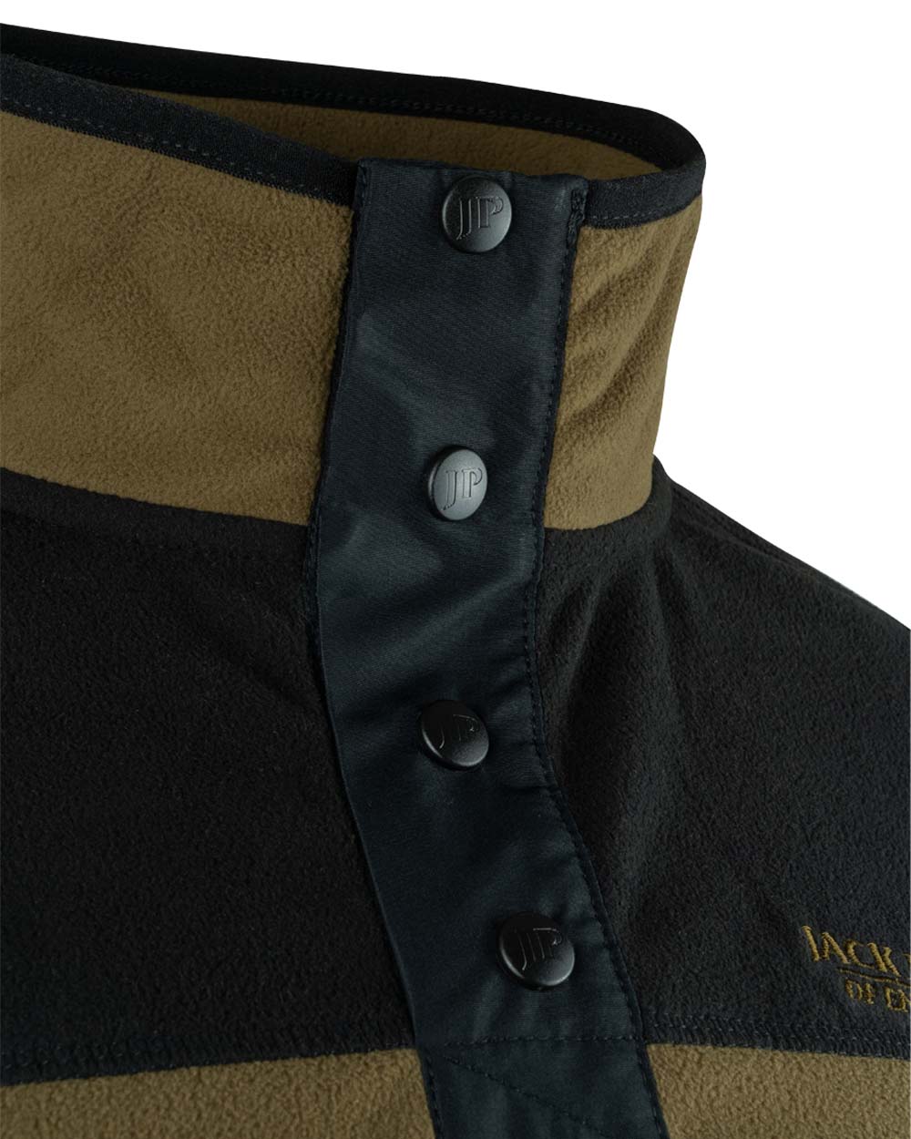 Dark Mustard coloured Jack Pyke Snap Neck Fleece Top on White Background #colour_dark-mustard