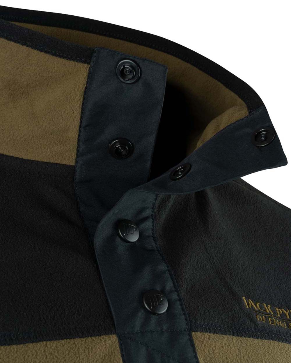 Dark Mustard coloured Jack Pyke Snap Neck Fleece Top on White Background #colour_dark-mustard