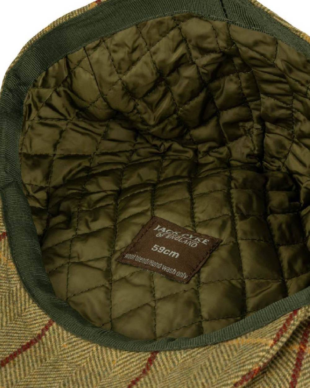 Tweed Green Coloured Jack Pyke Wool Blend Tweed Flat Cap On A White Background #colour_tweed-green