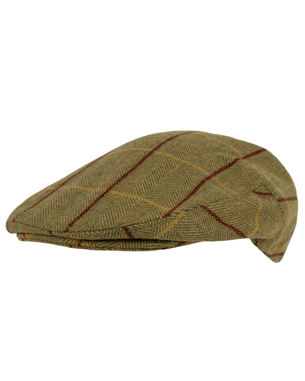 Tweed Green Coloured Jack Pyke Wool Blend Tweed Flat Cap On A White Background #colour_tweed-green