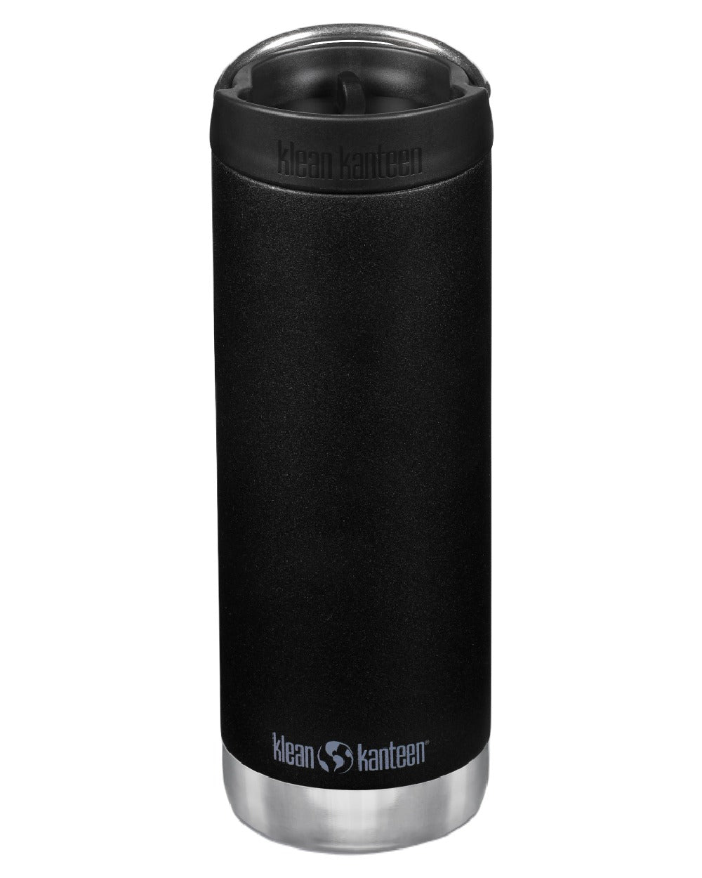 Black Coloured Klean Kanteen Insulated TKWide With Cafe Cap On A White Background #colour_black