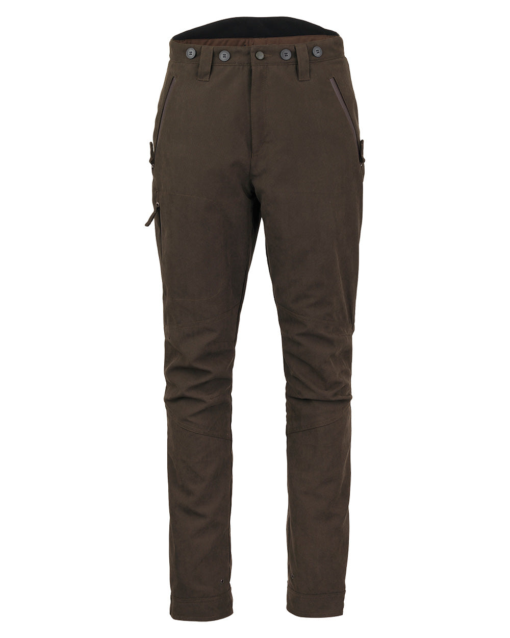 Brown coloured Laksen Trackmaster Trousers with CTX on white background #colour_brown