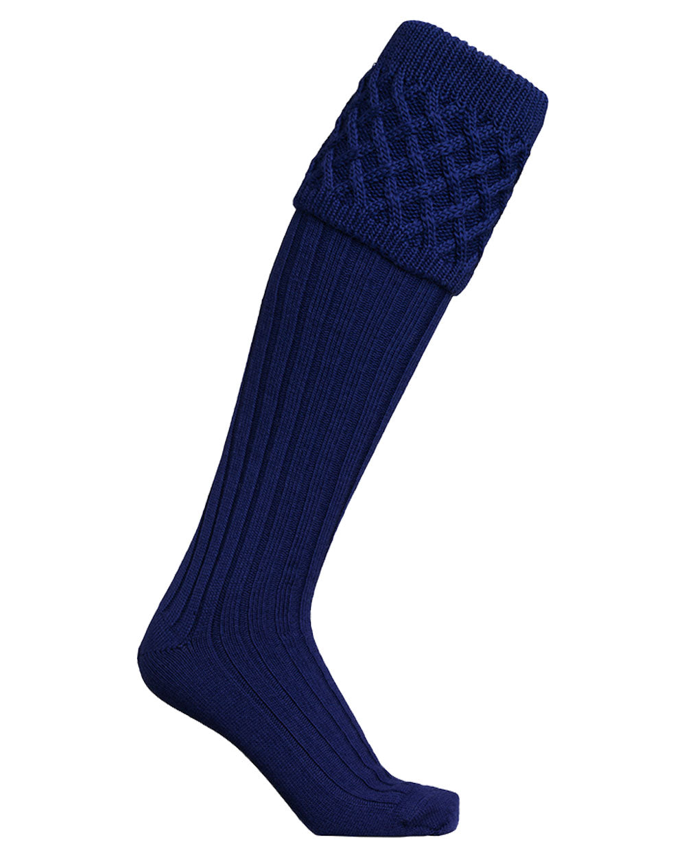 Midnight coloured Laksen Windsor Socks on White background #colour_midnight