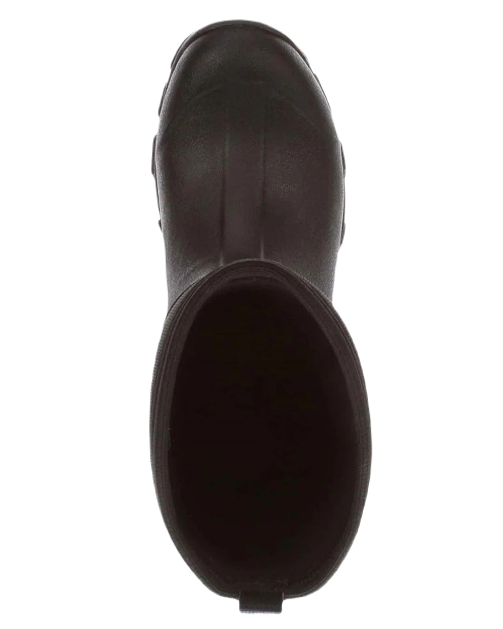 Black Coloured Muck Boots Arctic Ice Mid Wellingtons On A White Background #colour_black