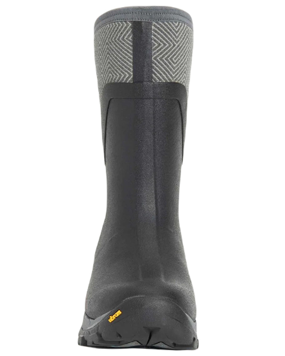 Grey Geometric Print Coloured Muck Boots Arctic Ice Mid Wellingtons On A White Background #colour_grey-geometric-print