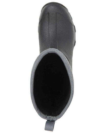 Grey Geometric Print Coloured Muck Boots Arctic Ice Mid Wellingtons On A White Background #colour_grey-geometric-print