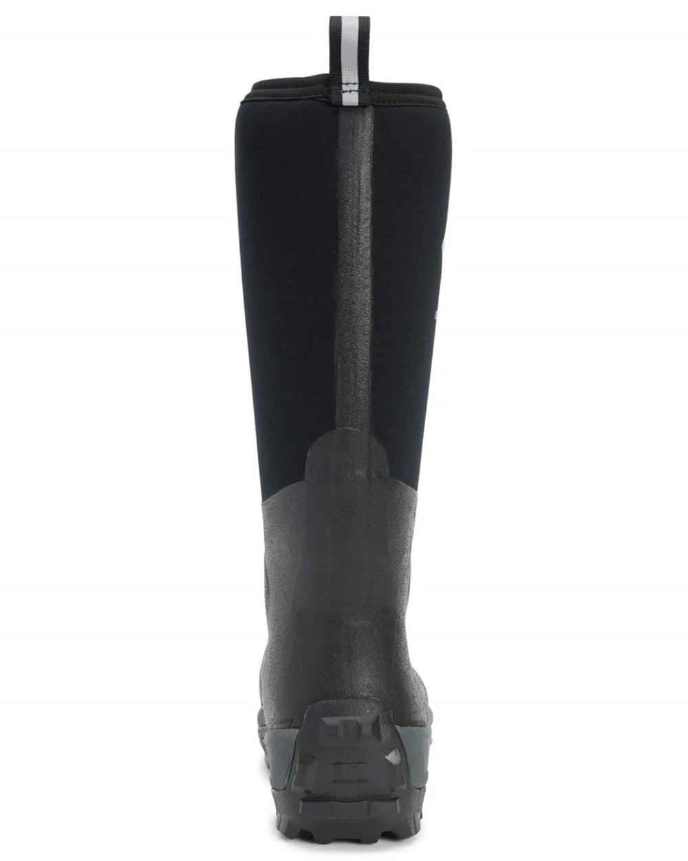 Black Coloured Muck Boots Arctic Sport Tall Wellingtons On A White Background #colour_black