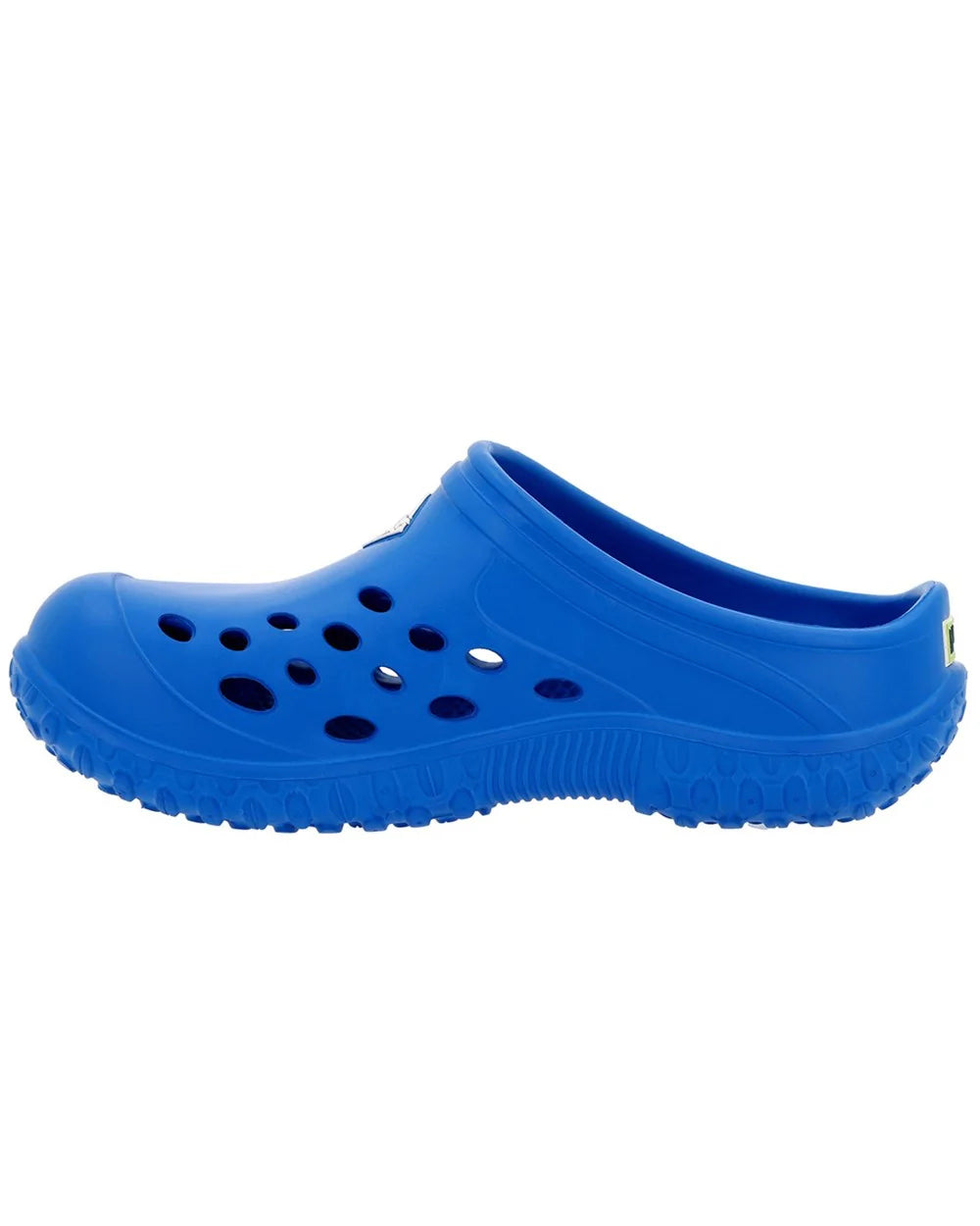 Blue Coloured Muck Boots Childrens Muckster Lite Clogs On A White Background #colour_blue