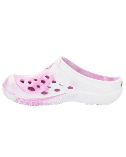 Pink Swirl Coloured Muck Boots Childrens Muckster Lite Clogs On A White Background #colour_pink-swirl