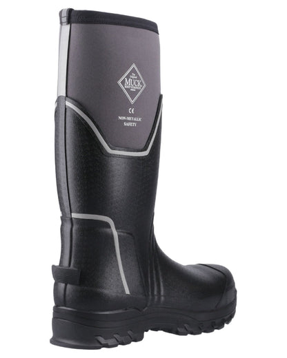 Black Grey Coloured Muck Boots Mens Grit S5 Tall Boots on White Background
#colour_black-grey