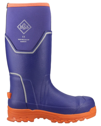 Blue Orange Coloured Muck Boots Mens Grit S5 Tall Boots on White Background
#colour_blue-orange