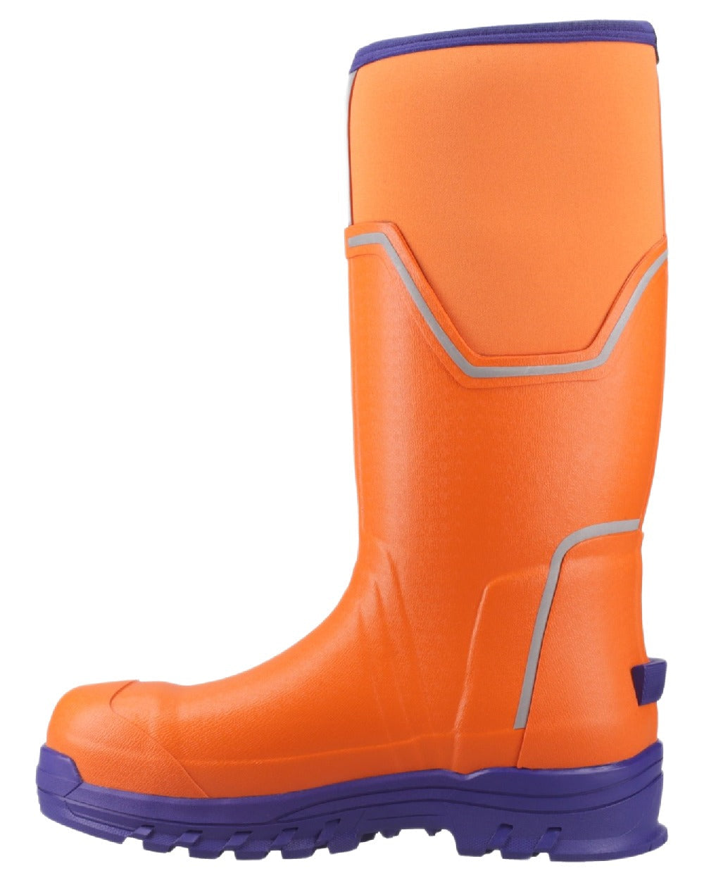 Orange Blue Coloured Muck Boots Mens Grit S5 Tall Boots on White Background
#colour_orange-blue
