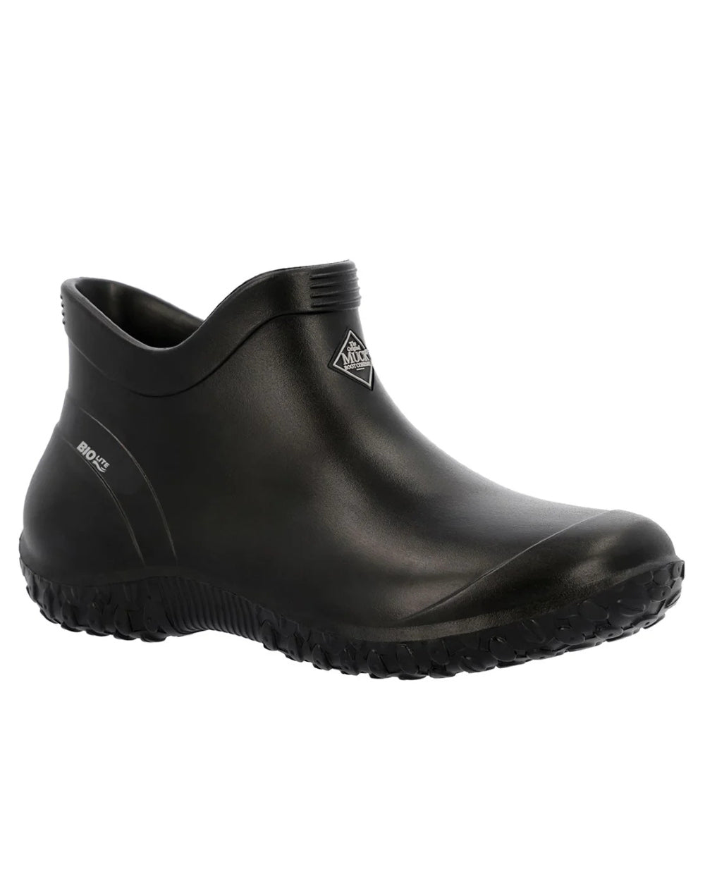 Black Coloured Muck Boots Mens Muckster Lite Ankle Boots On A White Background #colour_black