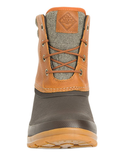 Tan Coloured Muck Boots Mens Originals Duck Lace-Up Leather Short Boots on White Background
#colour_tan