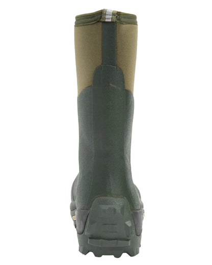 Moss Coloured Muck Boots Muckmaster Mid Wellingtons On A White Background