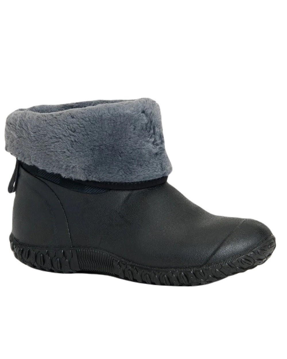 Black/Grey Plaid Coloured Muck Boots Womens Muckster II Mid Wellingtons On A White Background #colour_black-grey-plaid