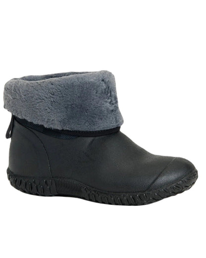 Black/Grey Plaid Coloured Muck Boots Womens Muckster II Mid Wellingtons On A White Background #colour_black-grey-plaid