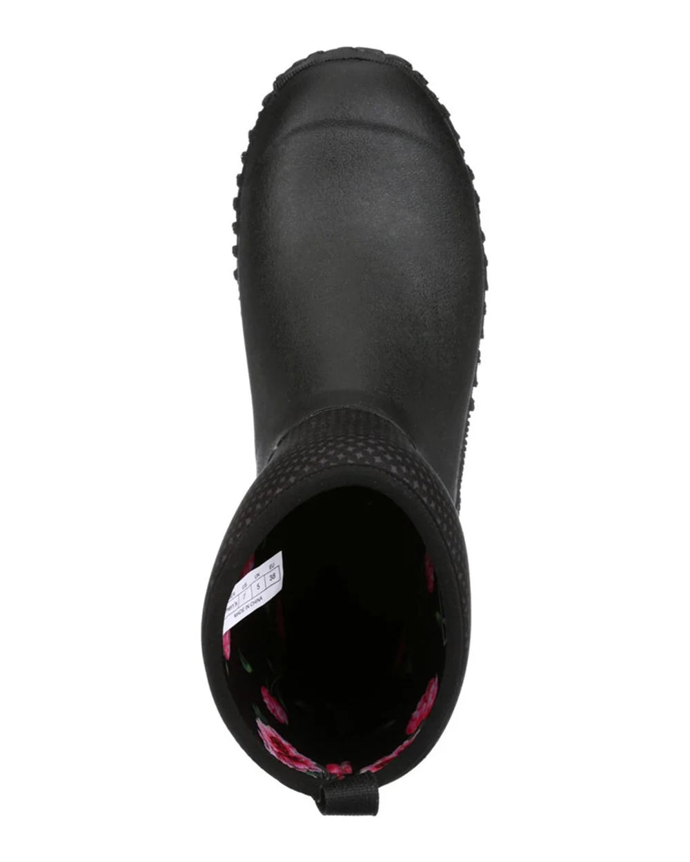 Charcoal Print Coloured Muck Boots Womens Muckster II Mid Wellingtons On A White Background #colour_charcoal-print