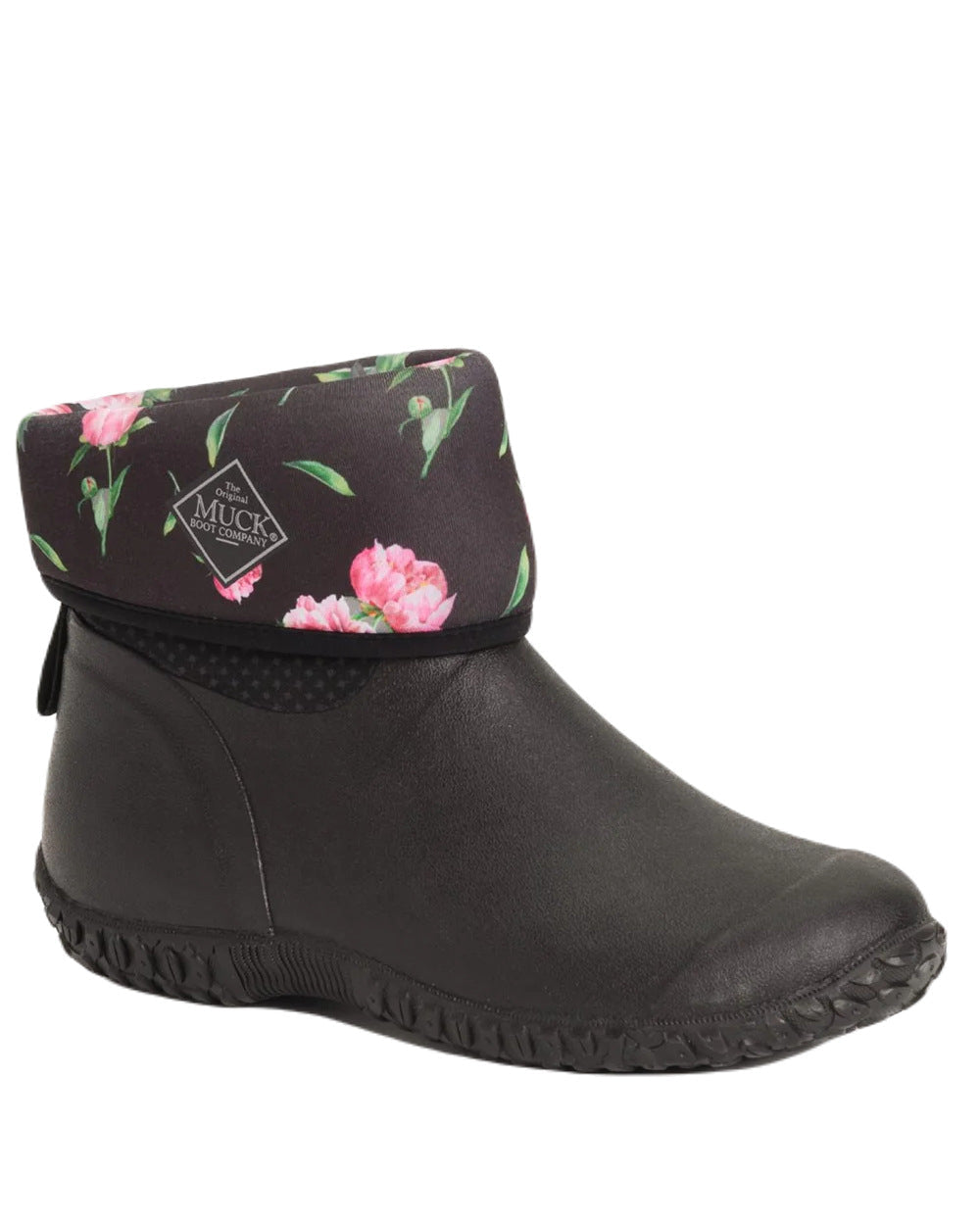 Charcoal Print Coloured Muck Boots Womens Muckster II Mid Wellingtons On A White Background #colour_charcoal-print