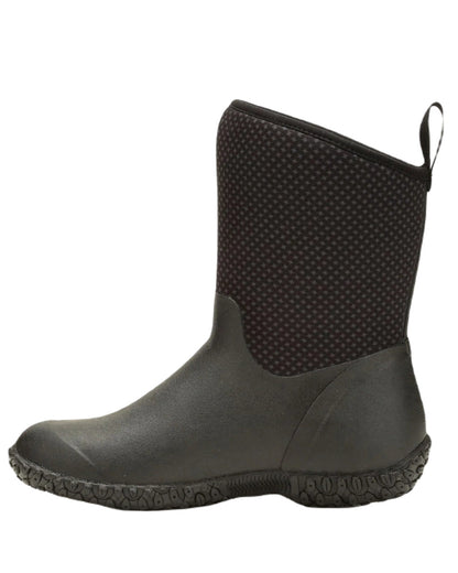 Charcoal Print Coloured Muck Boots Womens Muckster II Mid Wellingtons On A White Background #colour_charcoal-print