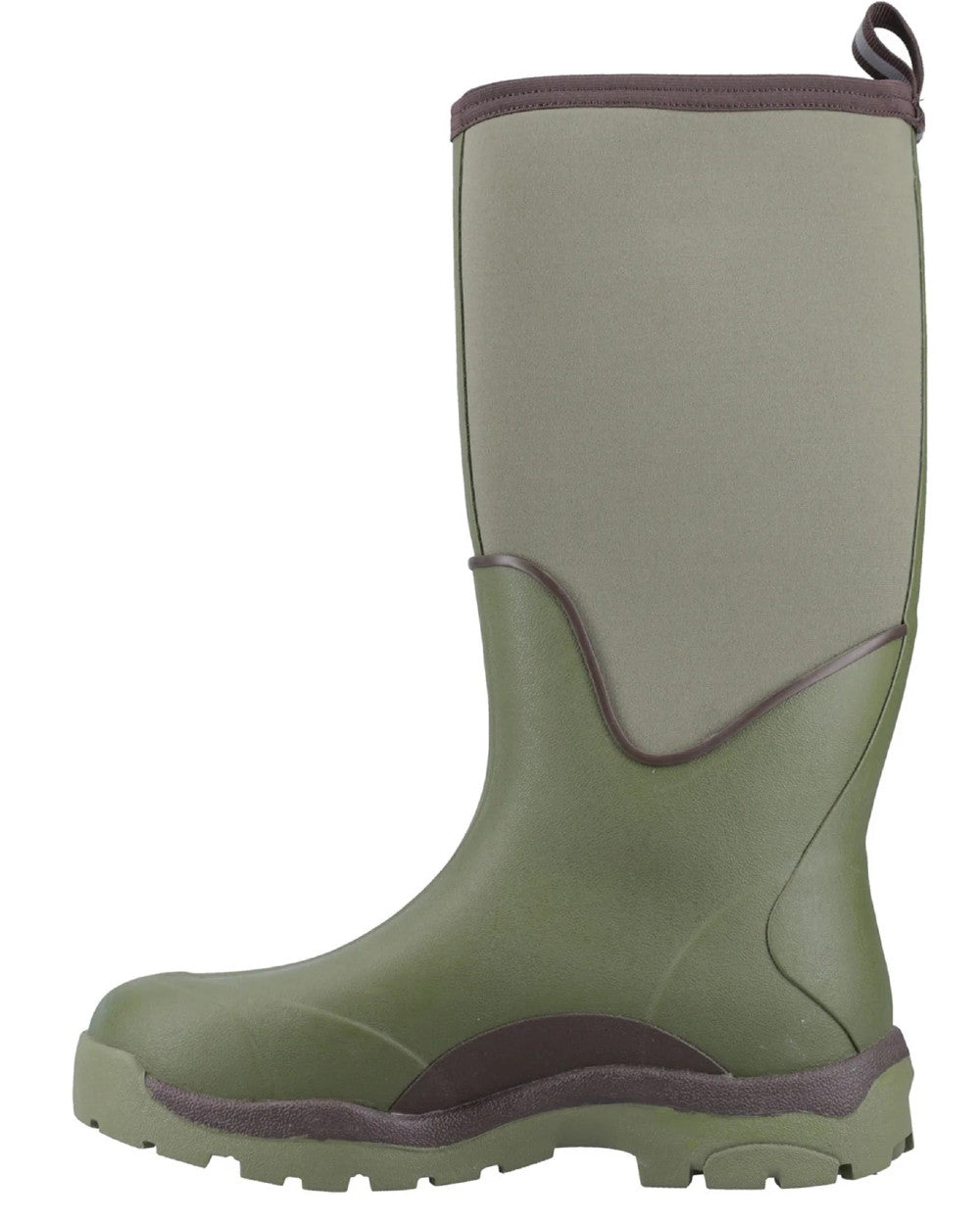 Olive Coloured Muck Boots Unisex Calder Short Boots On A White Background #colour_olive
