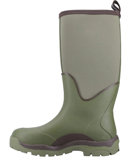 Olive Coloured Muck Boots Unisex Calder Short Boots On A White Background #colour_olive