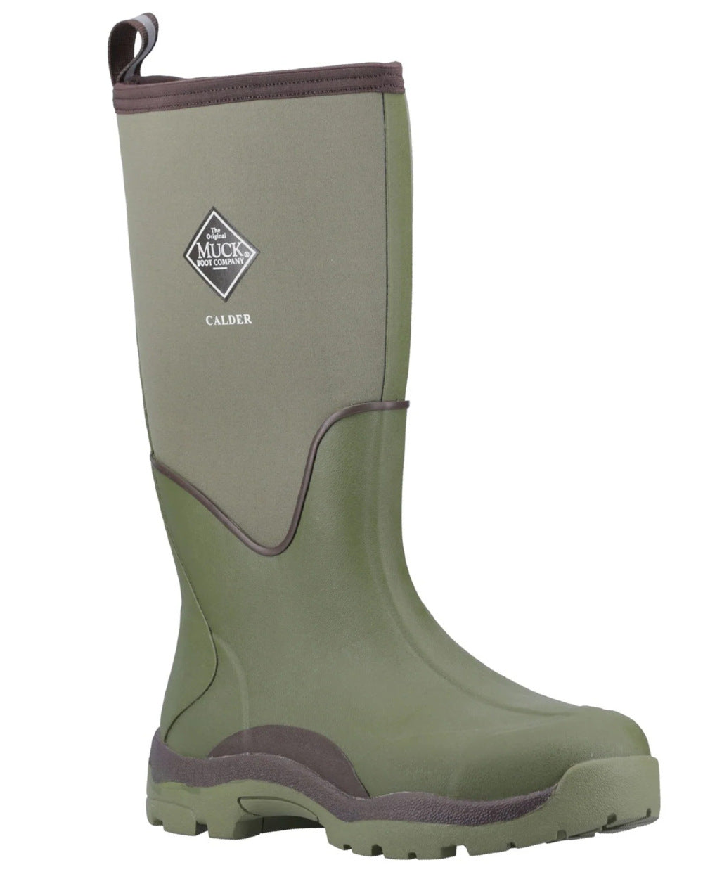 Olive Coloured Muck Boots Unisex Calder Short Boots On A White Background #colour_olive