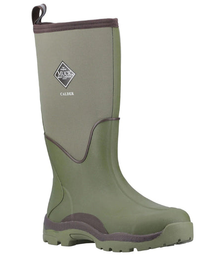 Olive Coloured Muck Boots Unisex Calder Short Boots On A White Background #colour_olive