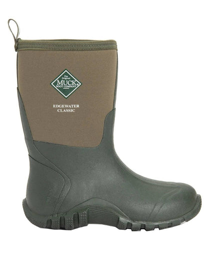 Moss Coloured Muck Boots Unisex Edgewater Classic Short Boots On A White Background #colour_moss
