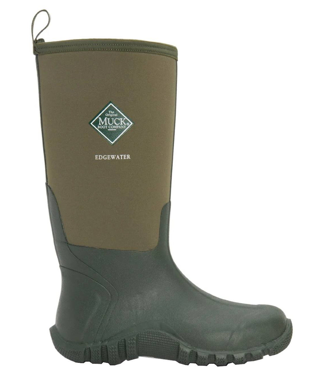 Moss Coloured Muck Boots Unisex Edgewater Classic Tall Boots On A White Background #colour_moss