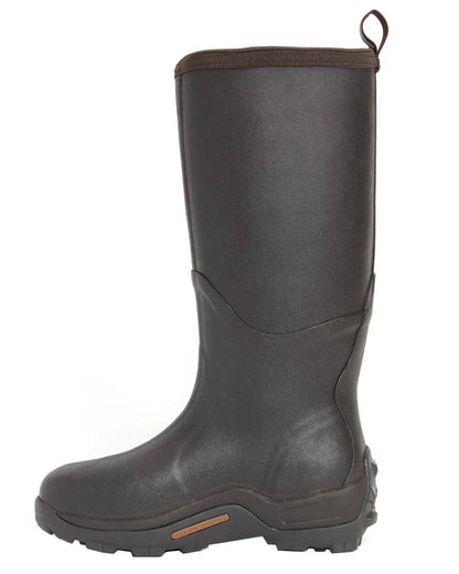 Brown Coloured Muck Boots Mens Wetland Pro Tall Boots On A White Background #colour_brown