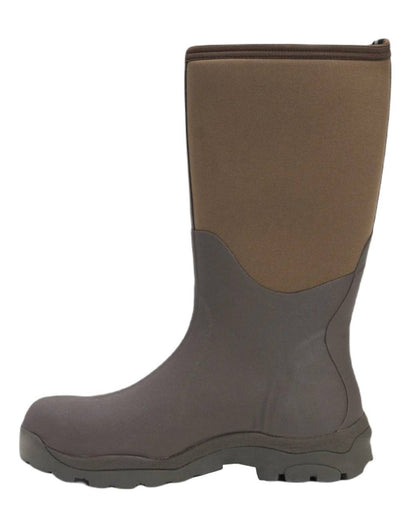 Bark Coloured Muck Boots Womens Wetland Tall Wellingtons On A White Background #colour_bark