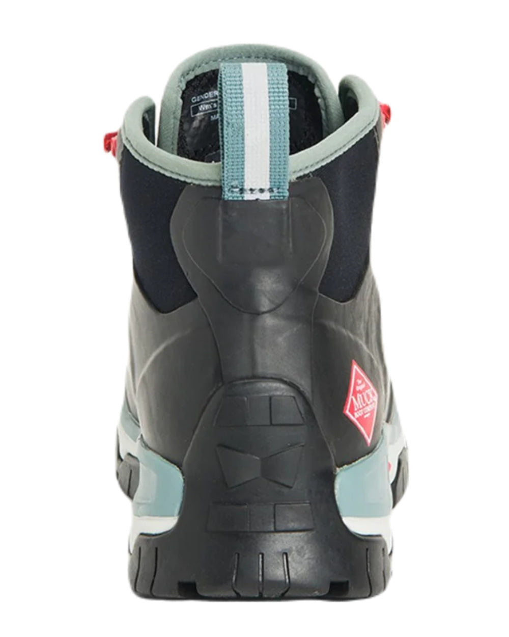 Black Coloured Muck Boots Women's Apex Lace-Up Short Boots On A White Background #colour_black