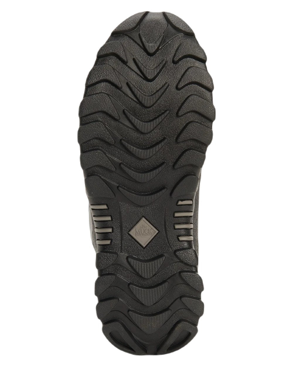 Black Coloured Muck Boots Womens Arctic Sport II Mid Wellingtons On A White Background #colour_black