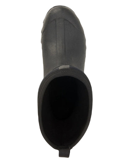 Black Coloured Muck Boots Womens Arctic Sport II Mid Wellingtons On A White Background #colour_black