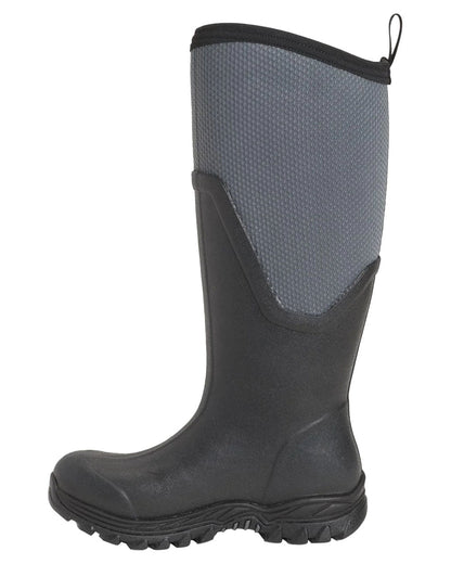 Black Grey coloured Muck Boots Womens Artic Sport II Tall Wellingtons on White background #colour_grey