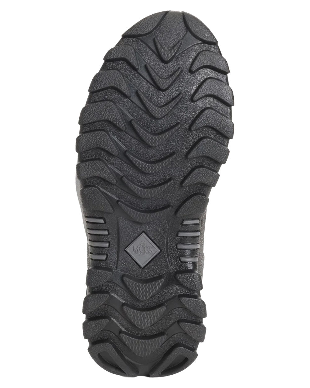 Black Grey coloured Muck Boots Womens Artic Sport II Tall Wellington Sole on White background #colour_grey